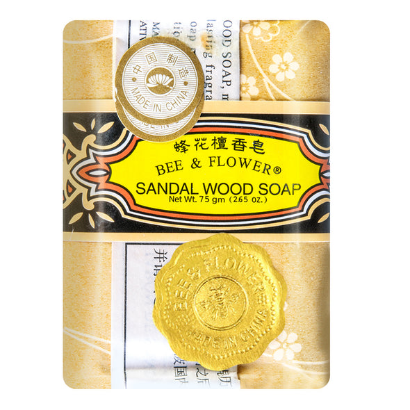 Bee and Flower Chinese Bar Soap 2.65oz 75g - Sandalwood