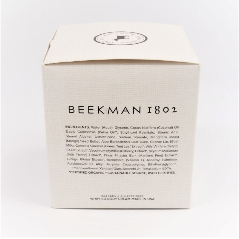 Beekman Goat Milk Whipped Body Cream 8oz 236mL - Pure Goat Milk