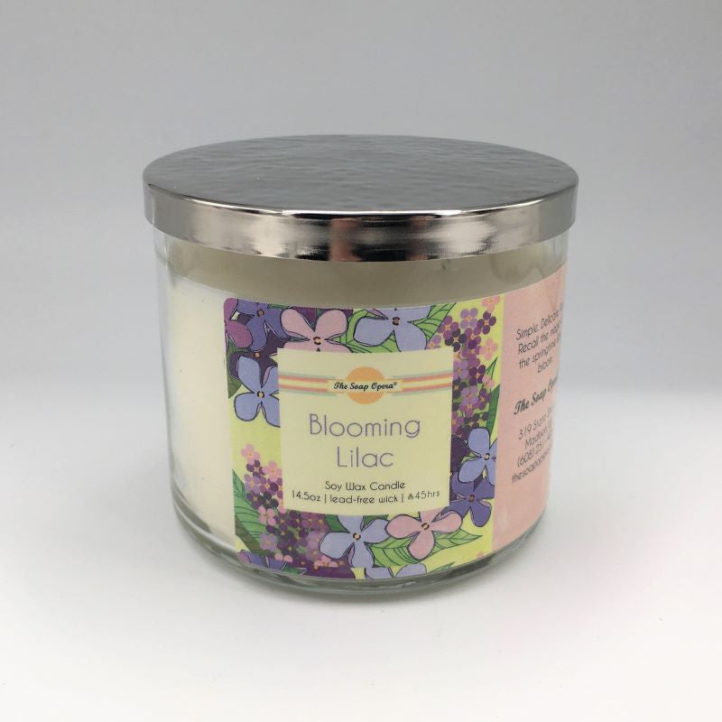 the soap opera soy wax natural candle blooming lilac floral aromatherapy long lasting gift