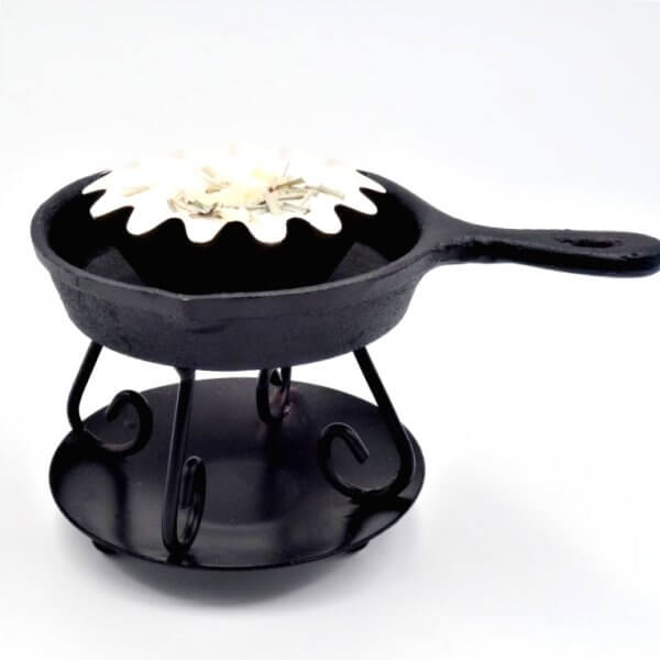 Mini Cast Iron Skillet Small Dish Pan For Wax Melting Melts With