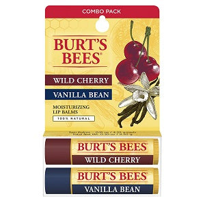 Burt's Bees Lip Balm Combo Pack 0.30oz 8.50g - Wild Cherry & Vanilla Bean