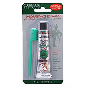 Clubman Mustache Wax 0.5oz 14g - Clear/Neutral