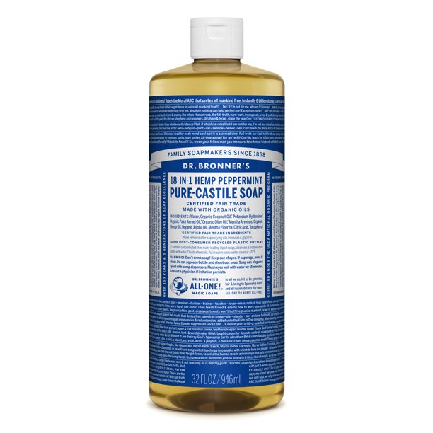 Dr. Bronner's Pure Castile Liquid Soap - Peppermint