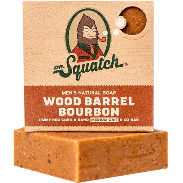 Dr. Squatch Men's Natural Bar Soap 5oz - Wood Barrel Bourbon