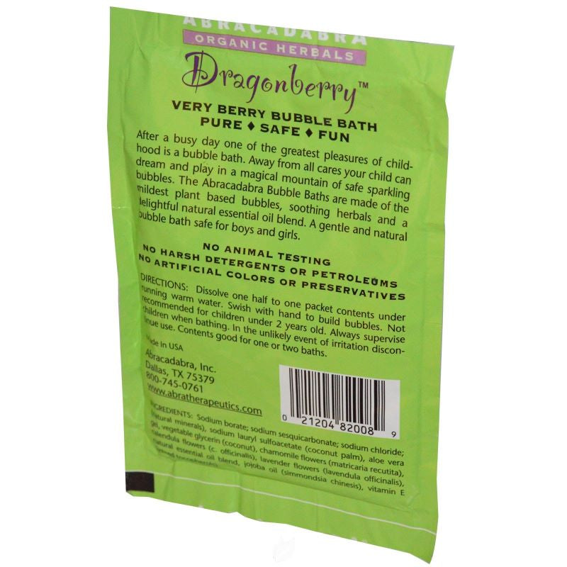 Abra Therapeutics Children's Bubble Bath Packet 2.5oz - Dragonberry