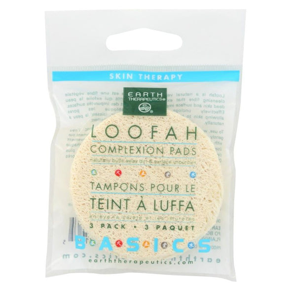 Earth Therapeutics Loofah Complexion Pads 3 Pack