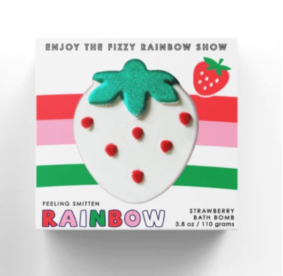 Feeling Smitten Bath Bomb 6oz - Rainbow Strawberry