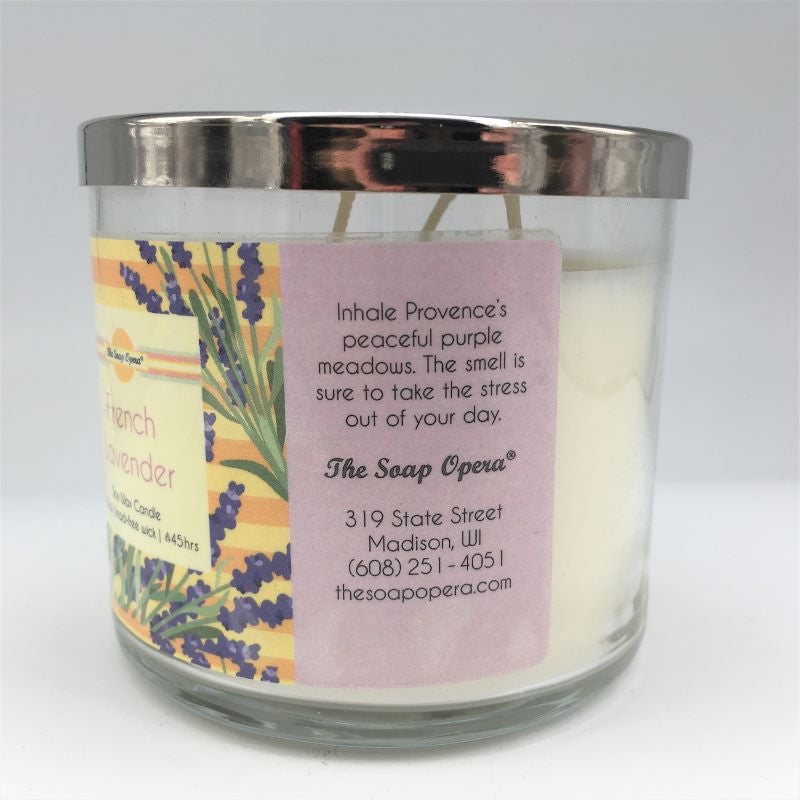 the soap opera soy wax natural candle aromatherapy long lasting gift purple french lavender soothing calming