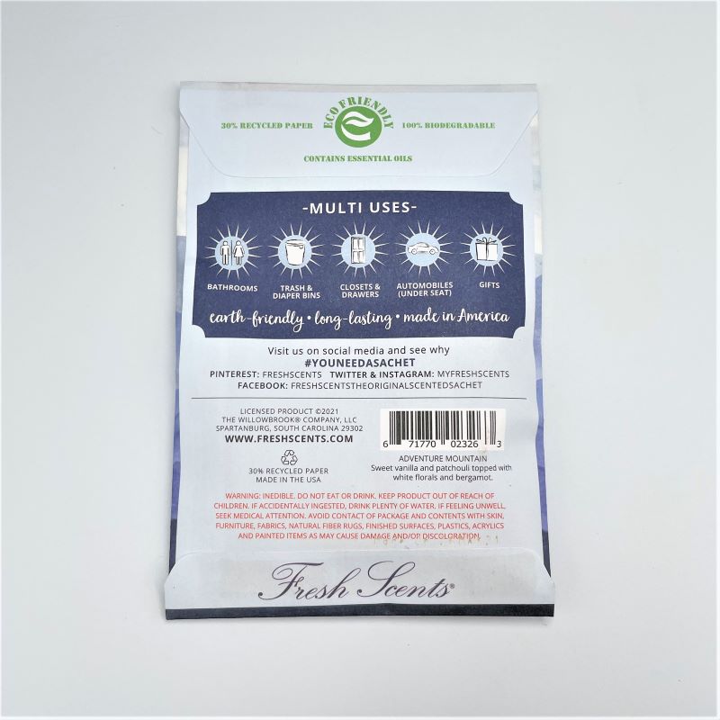 Fresh Scents Scented Sachet 115mL - Adventure Mountain
