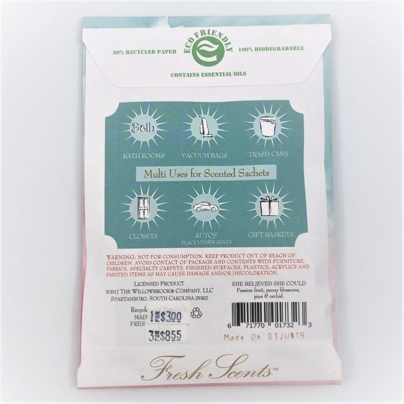 Fresh Scents Scented Sachet 115mL - She Believed She Could
