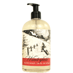 greenwich bay trading company body care liquid hand soap holiday festive winter christmas winterfield fresh snow scented in white pump bottle