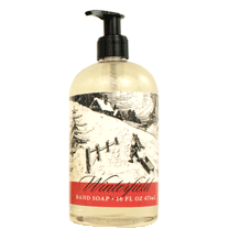 greenwich bay trading company body care liquid hand soap holiday festive winter christmas winterfield fresh snow scented in white pump bottle