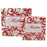 greenwich bay trading company bar soap holiday festive winter christmas mistletoe berry scented in red and white packaging