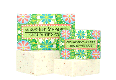 Greenwich Bay Garden Shea Butter Soap - Cucumber & Freesia