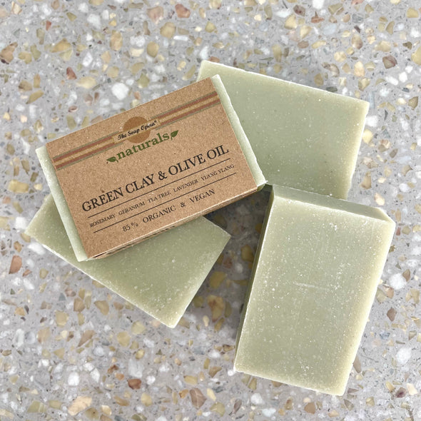 The Soap Opera Naturals Bar Soap 4oz - Green Clay & Olive Oil