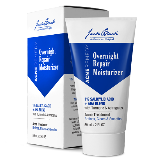 Jack Black Overnight Repair Moisturizer Salicylic Acid + AHA 2oz 59ml