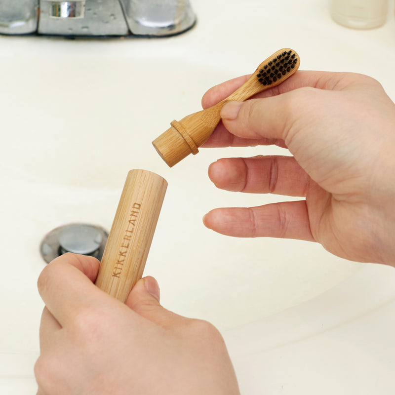 Kikkerland On-the-Go Travel Bamboo Toothbrush