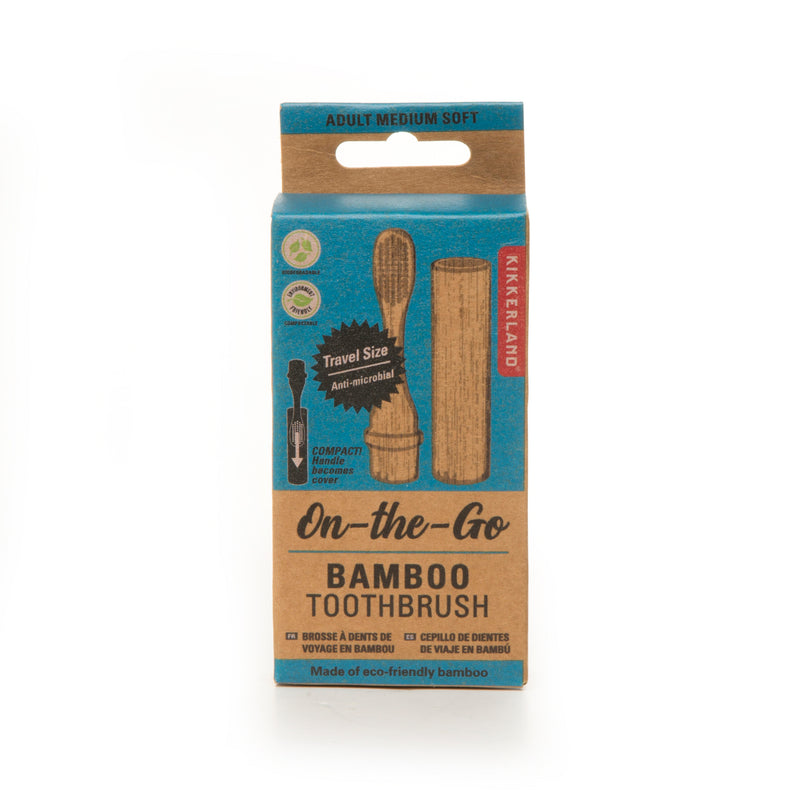 Kikkerland On-the-Go Travel Bamboo Toothbrush