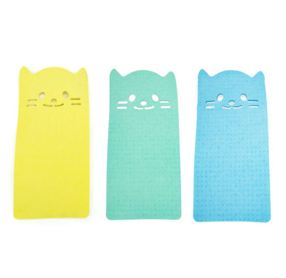 Kikkerland Reusable Cat Cleaning Cloth - Set of 3
