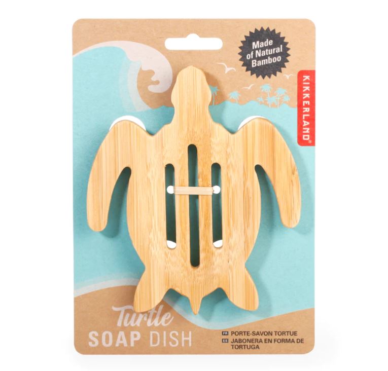 Kikkerland Turtle Bamboo Soap Dish