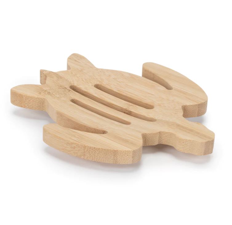Kikkerland Turtle Bamboo Soap Dish