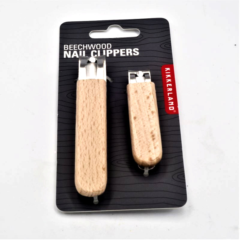 Kikkerland Wood Nail Clipper Set