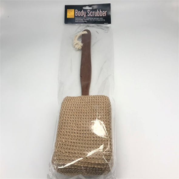Kingsley Natural Sisal Body Scrubber with Detachable Handle