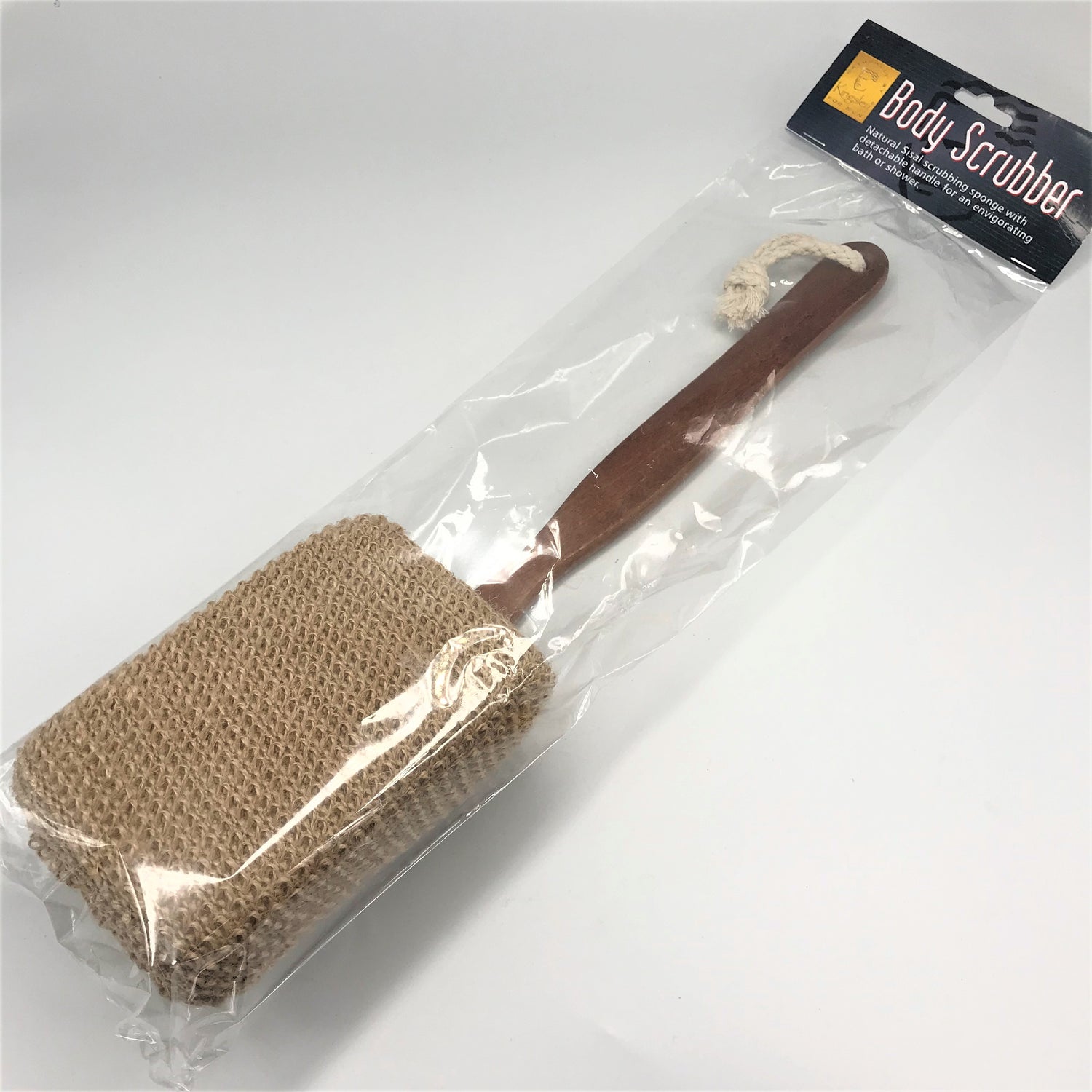Kingsley Natural Sisal Body Scrubber with Detachable Handle