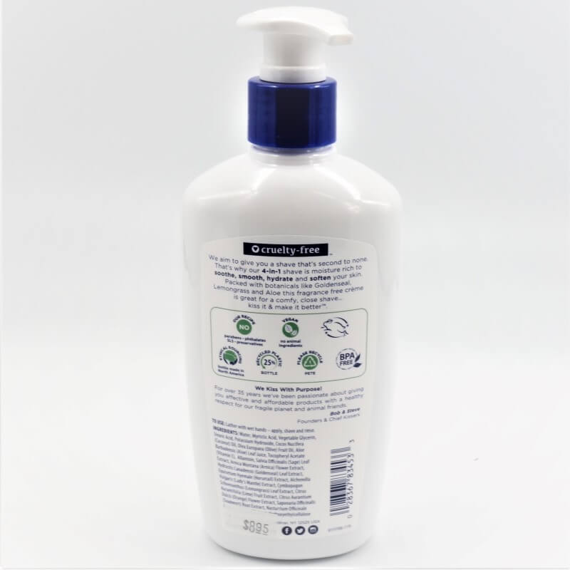 Kiss My Face Moisture Shave 11oz 325ml -  Fragrance Free