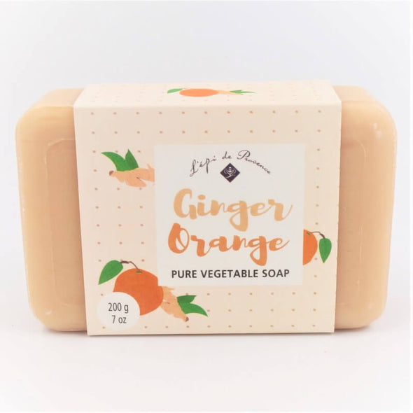 L'epi de Provence French Milled Bar Soap 7oz 200g - Ginger Orange