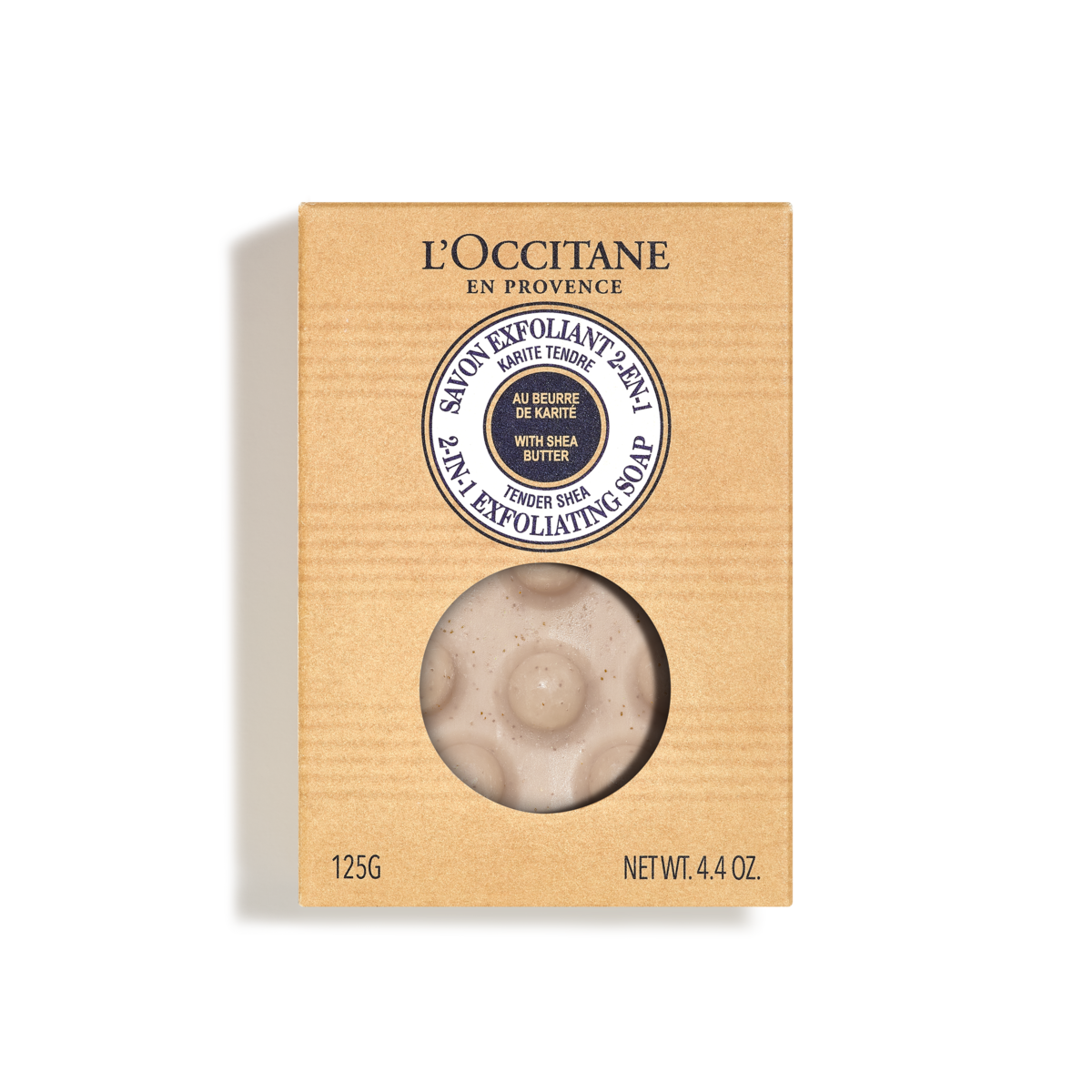 L'Occitane 2-in-1 Exfoliating Massage Bar Soap 4.4oz 125g - Shea