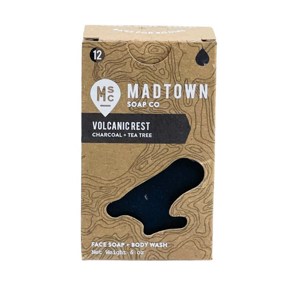 Madtown Soap Company Bar Soap 6oz - Volcanic Rest (Charcoal & Tea Tree)