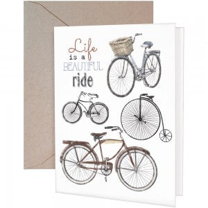 Mary Lake-Thompson Greeting Card - Bike Collage