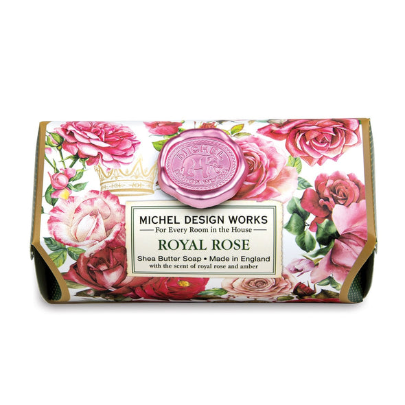 Michel Design Works Large Bath Soap Bar 8.7oz 246g - Royal Rose