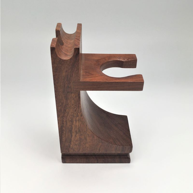 Mission Style Walnut Razor and Brush Stand