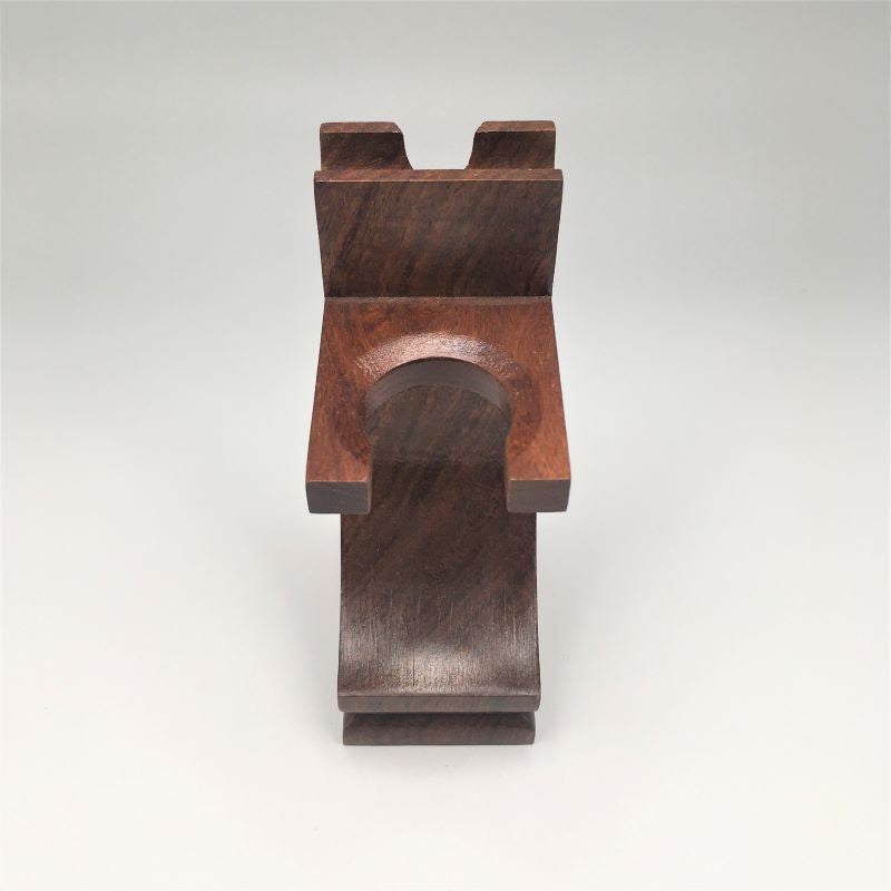 Mission Style Walnut Razor and Brush Stand
