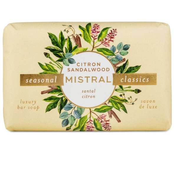 Mistral Classic French-Milled Bar Soap 7oz 200g - Citron Sandalwood
