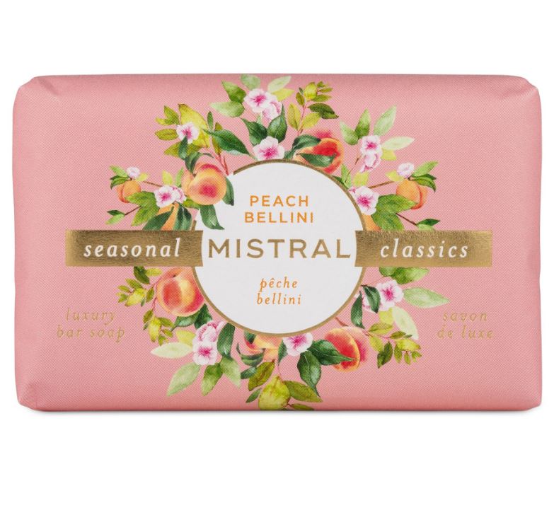 Mistral Classic French-Milled Bar Soap 7oz 200g - Peach Bellini