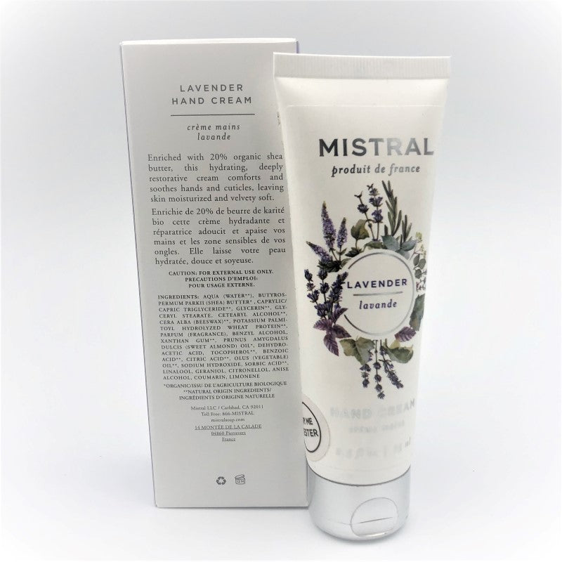 Mistral Organic Shea Butter Hand Cream 2.5fl oz 75ml - Lavender