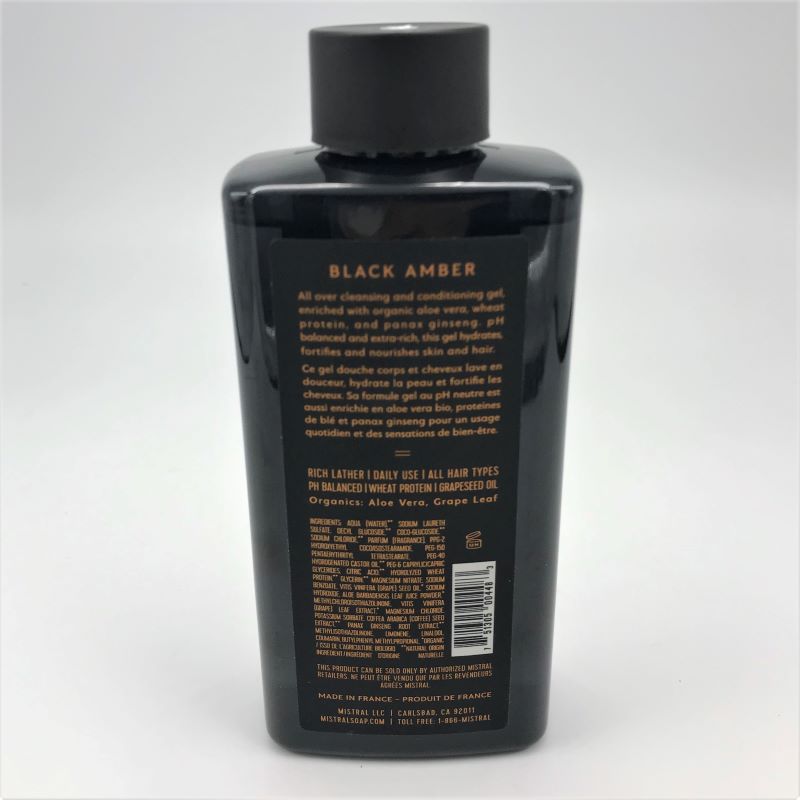 Mistral Men's Extra Rich Body Wash 13.5fl oz 400ml - Black Amber