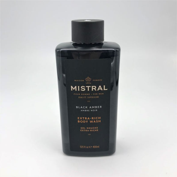 Mistral Men's Extra Rich Body Wash 13.5fl oz 400ml - Black Amber