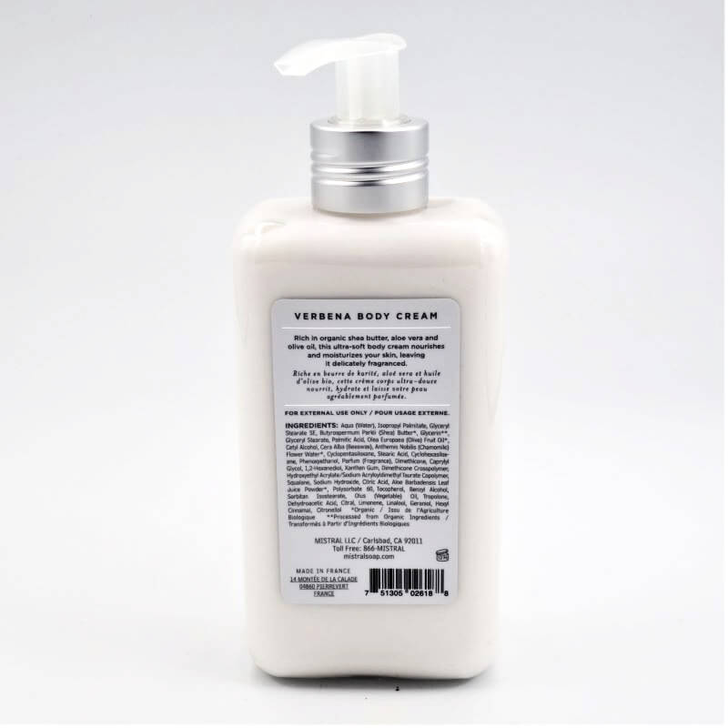 Mistral Organic Shea Butter Body Cream 10fl oz 300 ml - Verbena