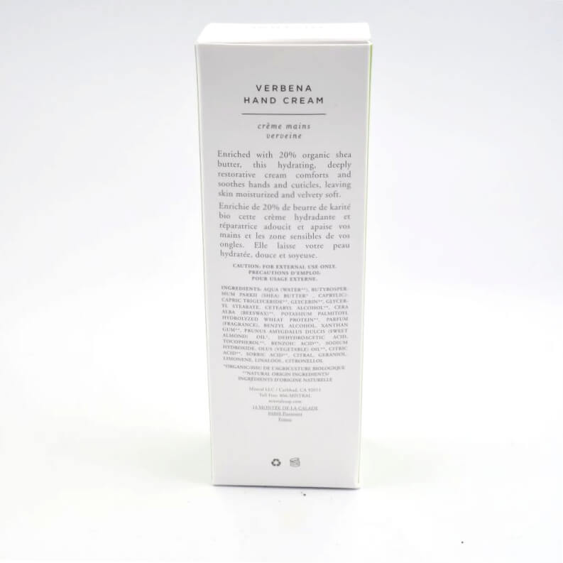 Mistral Organic Shea Butter Hand Cream 2.5fl oz 75ml - Verbena