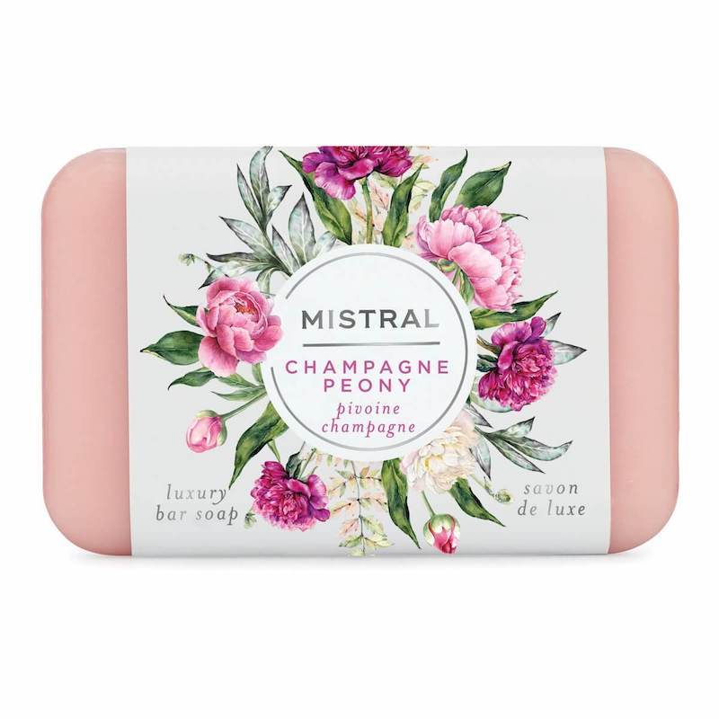 Mistral Classic French-Milled Bar Soap 7oz 200g - Champagne Peony