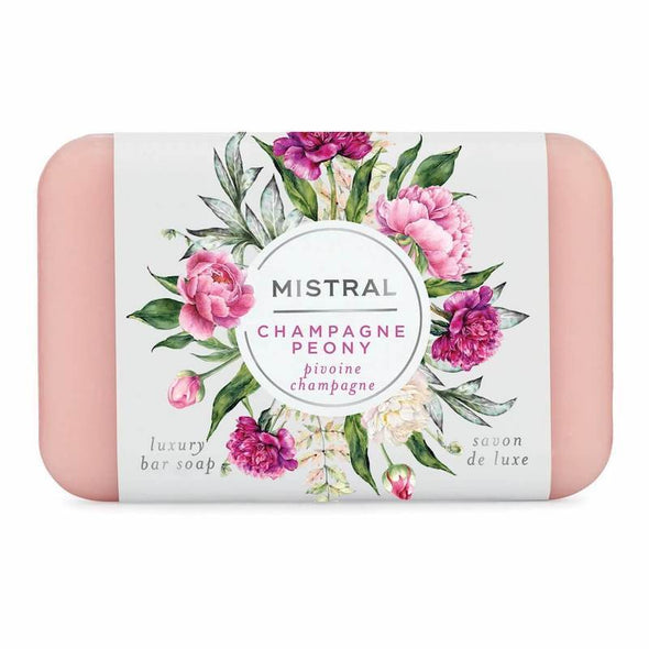 Mistral Classic French-Milled Bar Soap 7oz 200g - Champagne Peony