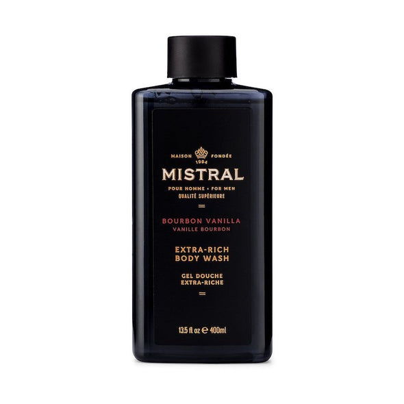 Mistral Men's Extra Rich Body Wash 13.5fl oz 400ml - Bourbon Vanilla