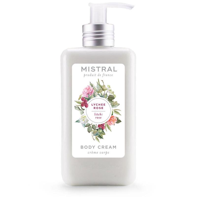 Mistral Organic Shea Butter Body Cream 10fl oz 300ml - Lychee Rose