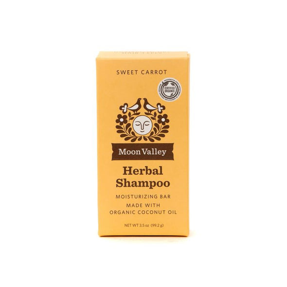 Moon Valley Organics Herbal Shampoo Bar 3.5oz 99.2g - Moisturizing Sweet Carrot