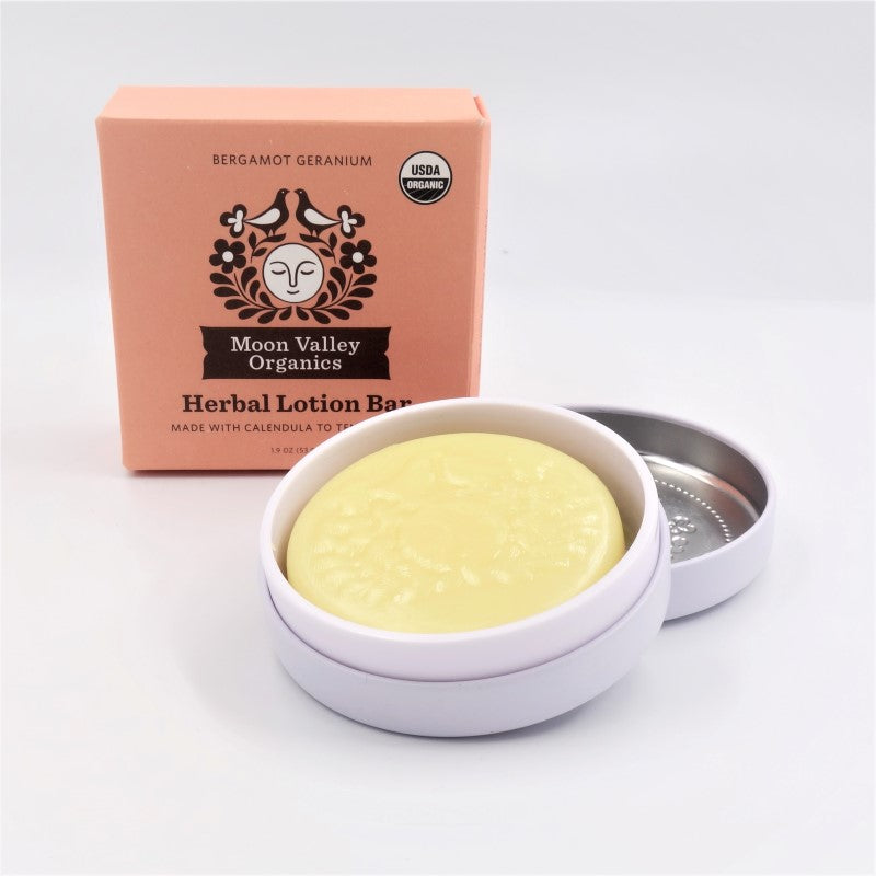 Moon Valley Organics Lotion Bar 1.9oz 53.9g - Bergamot Geranium