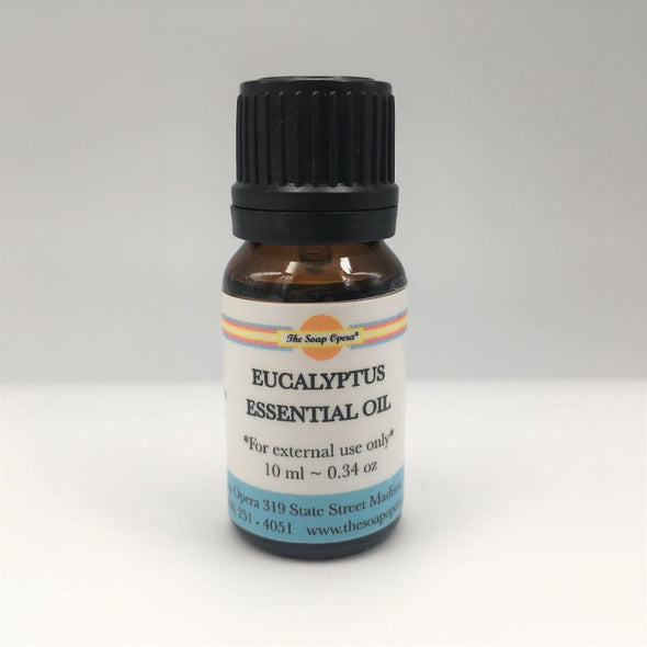 The Soap Opera’s Organic Eucalyptus Essential Oil is made from Eucalyptus globulus, one of the world’s most familiar essential oils. It’s very strong herbaceous scent is well-known for helping ease respiratory problems when breathed in.
